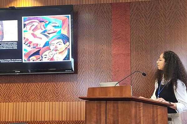 Asia Adomanis presents at the Space Between Society Conference