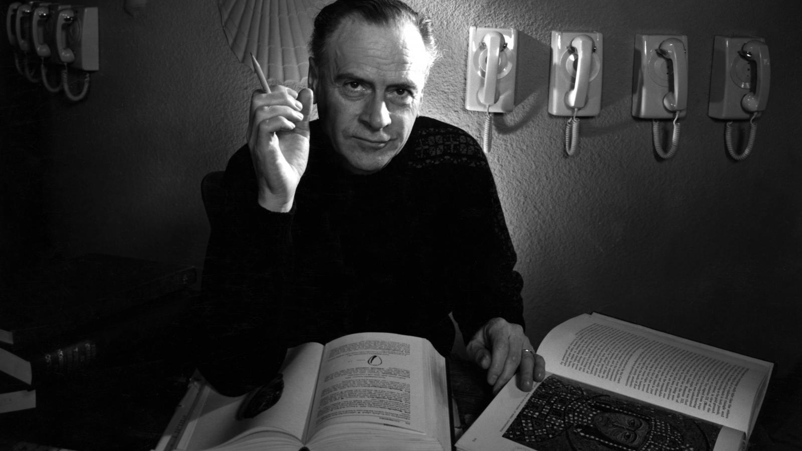 Black and white image of Karsh McLuhan Marshall
