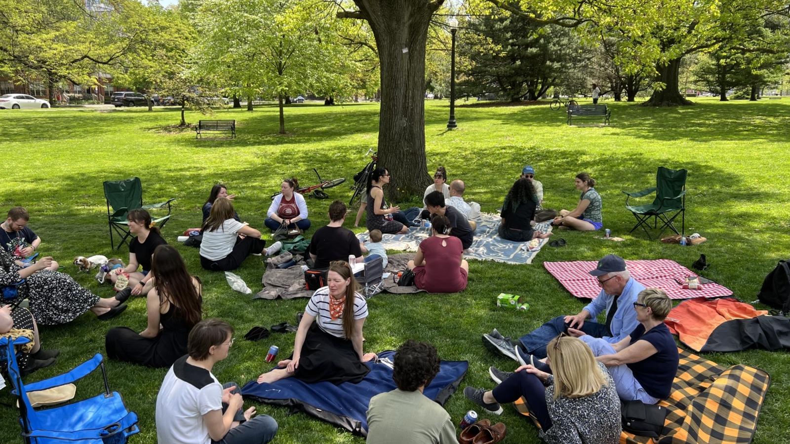 department members at end of year picnic