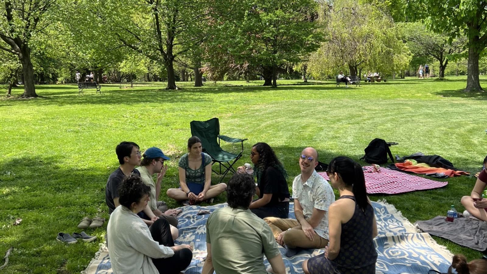 faculty members at end of year picnic