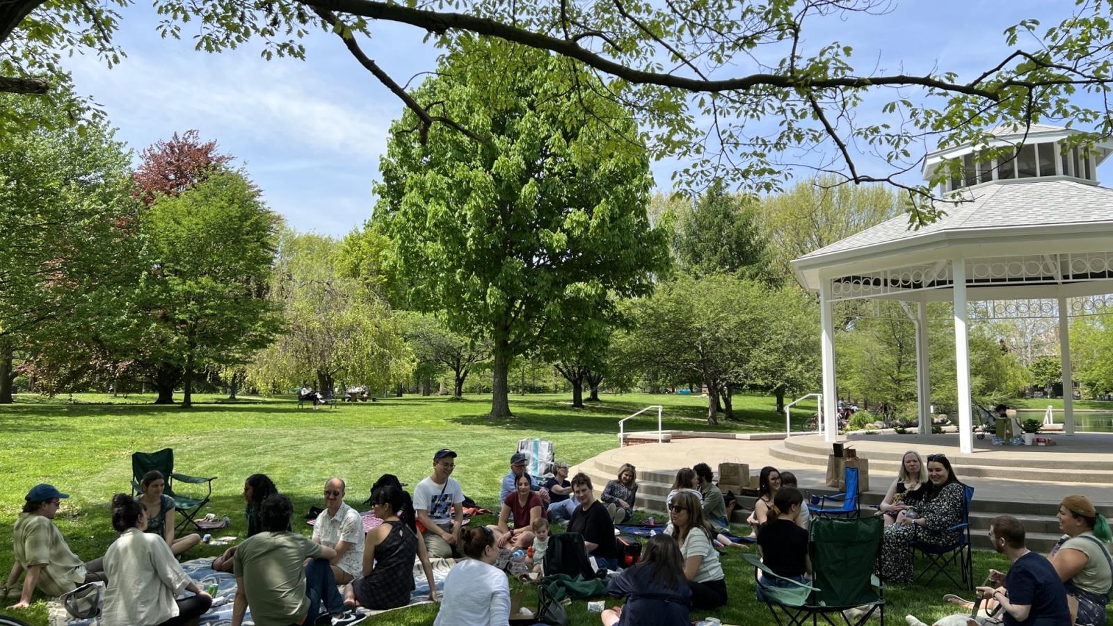 department members at end of year picnic 