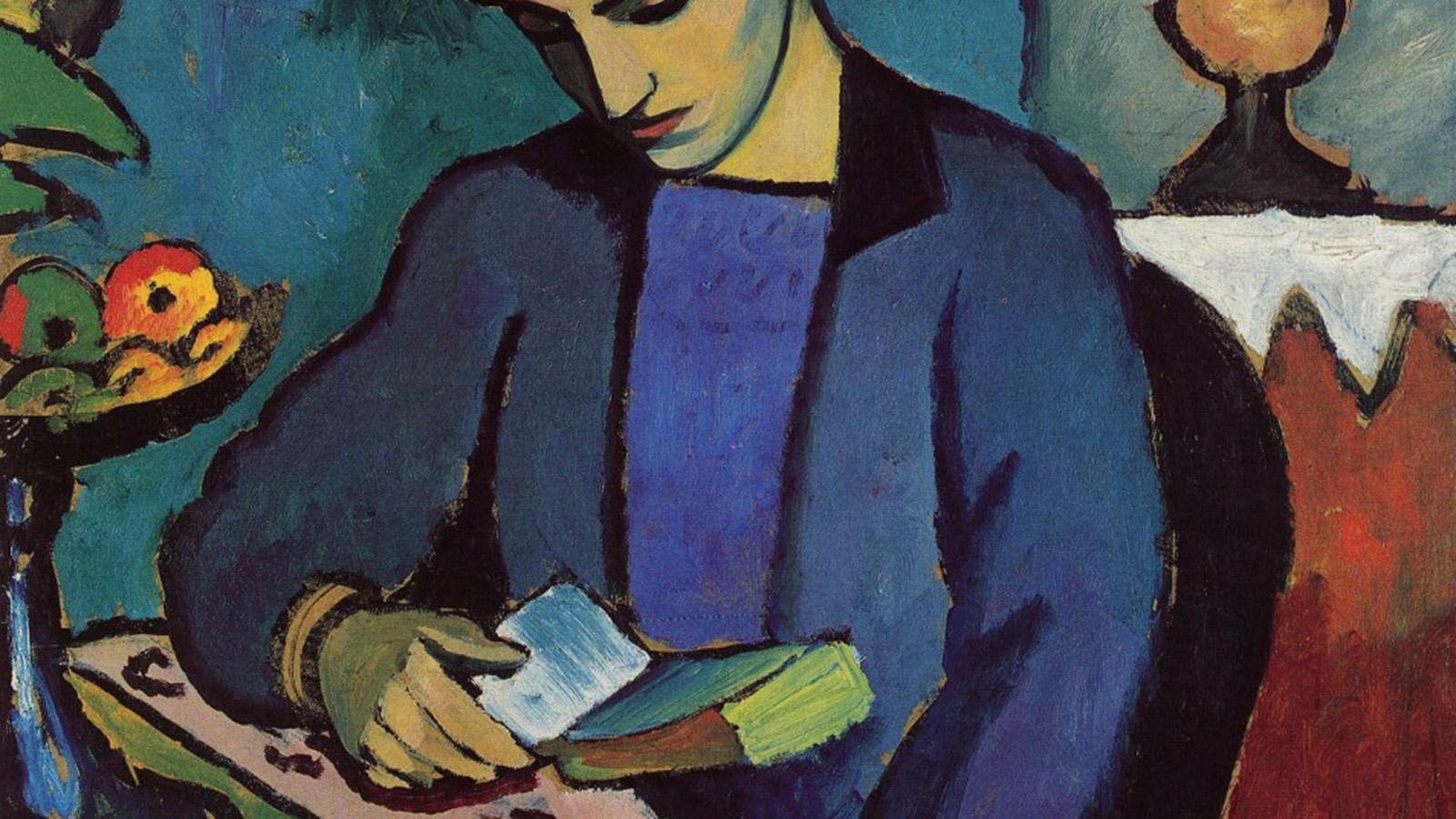 Macke, Blue Girl Reading (1912)
