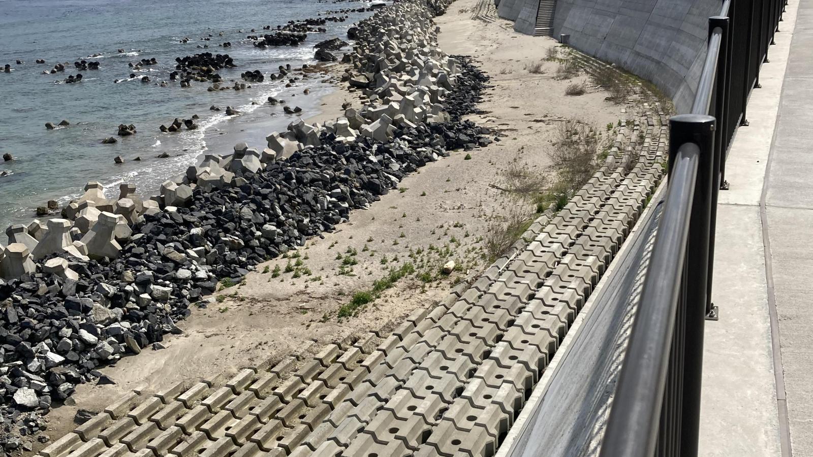 Sea walls at Kesennuma