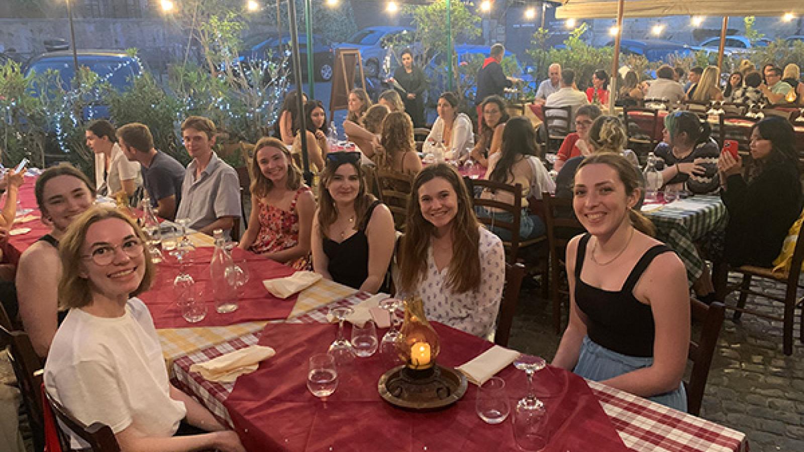 Students in Rome during the study abroad program. 