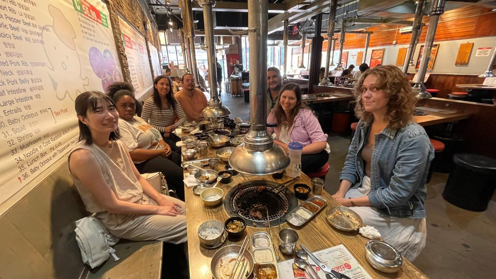 Group of people at a table at a restaurant