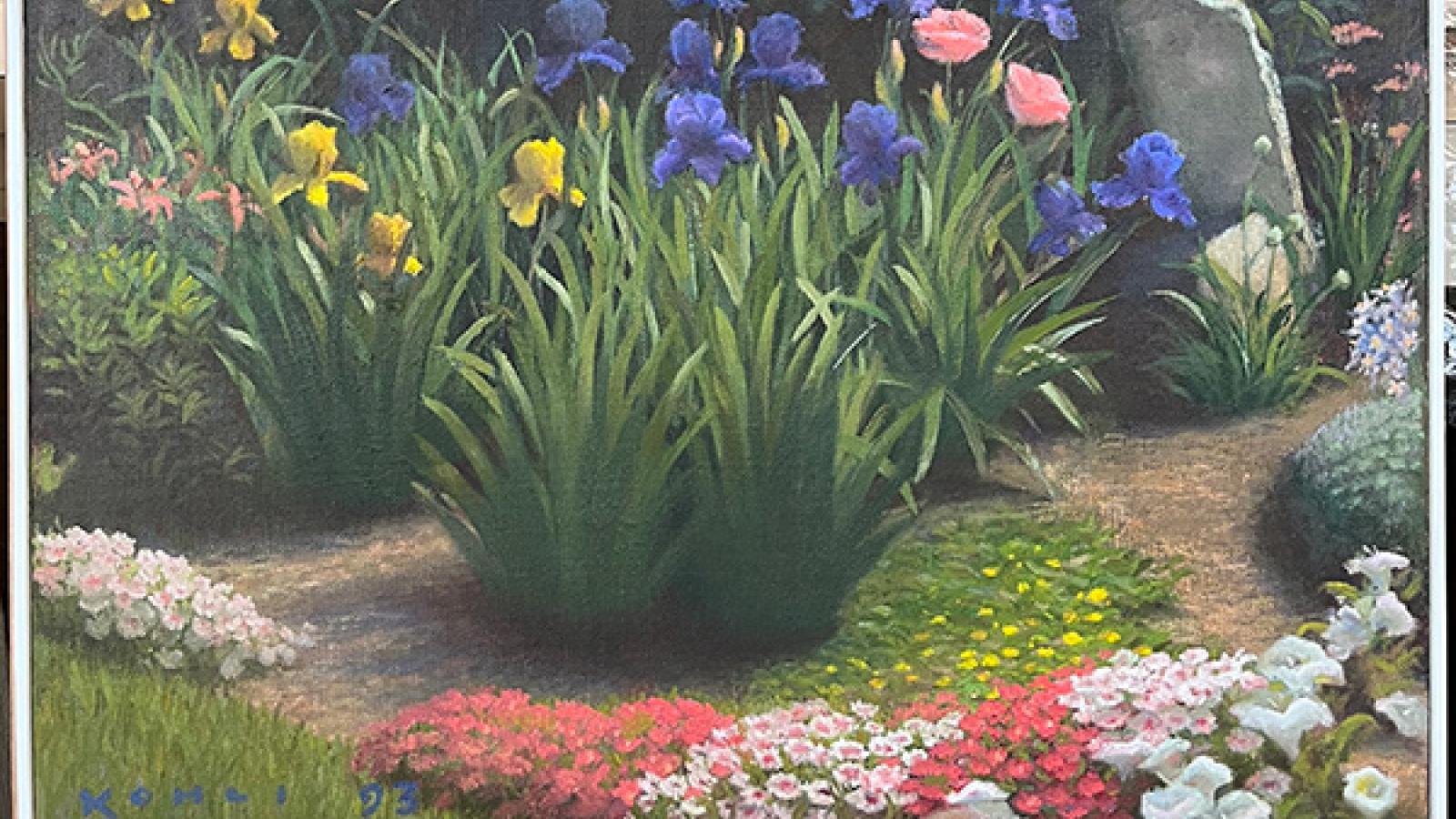 A detail of the painting following the restoration work