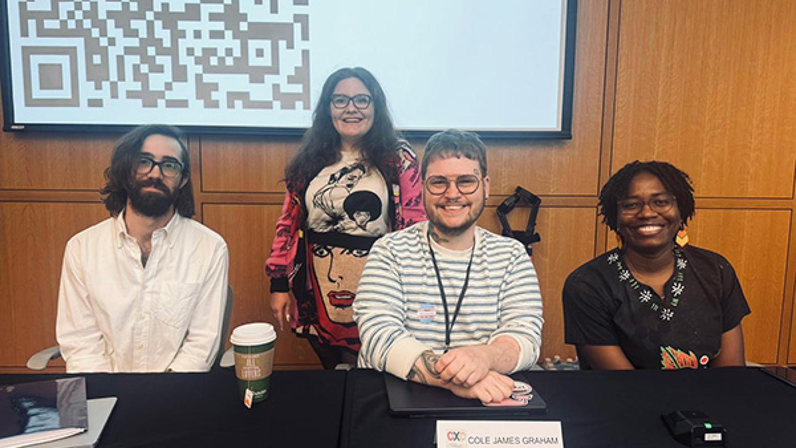 PhD Candidate Cole J. Graham with fellow roundtable participants. 