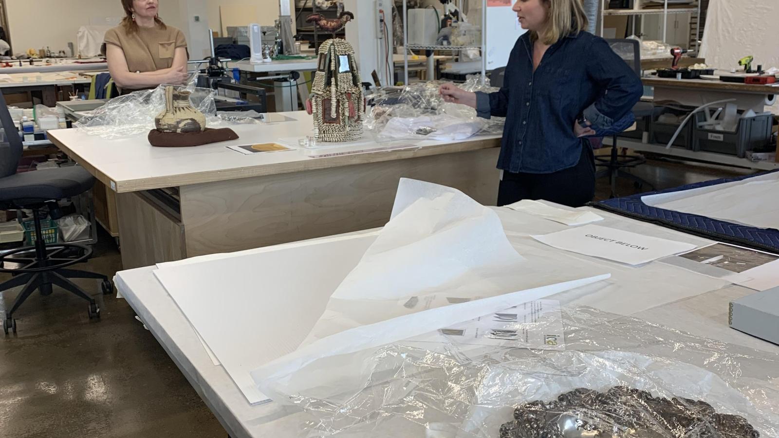 people being presented to in a lab/studio setting