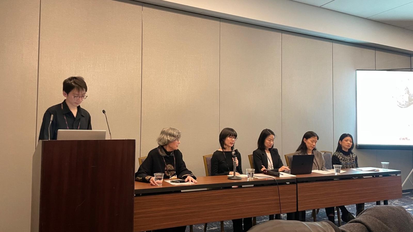 Keyu Yan presenting at CAA conference