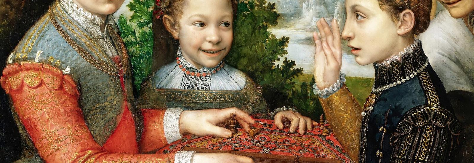 painting Sofonisba Anguissola, The Chess Game, 1555 