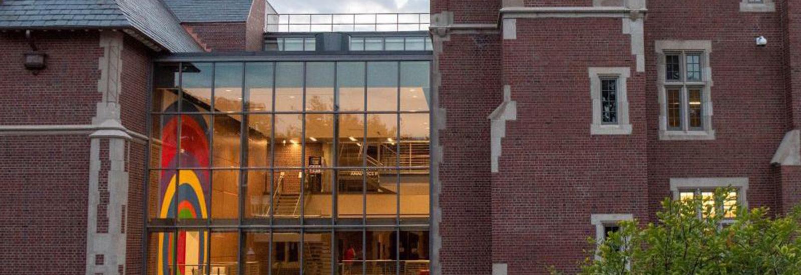 An exterior view of Pomerene Hall, home of the Department of History of Art