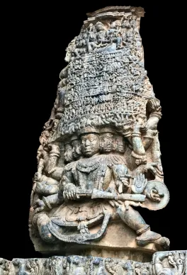 Ravananugraha, sculpture, ca. 1150, Karnataka, India.
