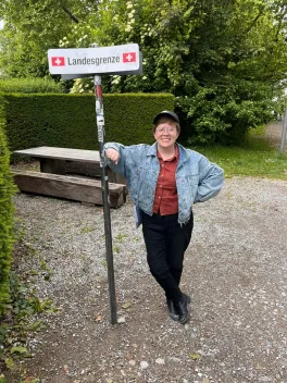 Maggie traveling from Germany to Switzerland.
