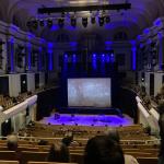 inside of auditorium for Laurie Anderson performance
